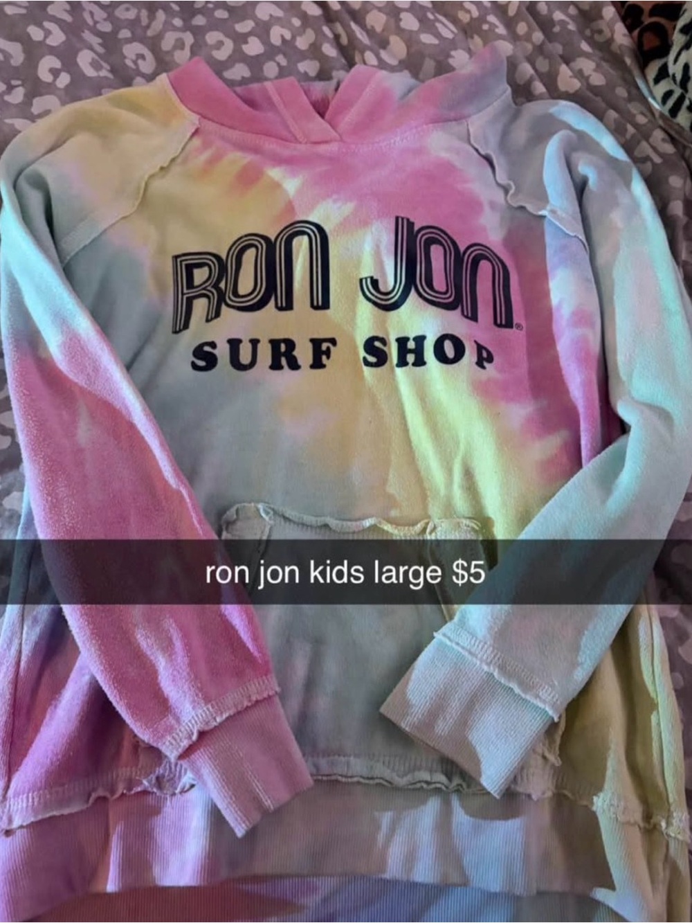Ron Jon Tie-Dye Kids Hoodie in Pink, Yellow & Blue